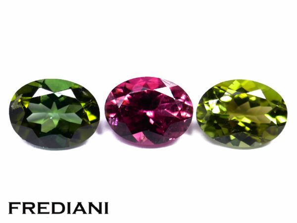 Lot de 3 tourmalines ovales 80x60 de 3.94 carats