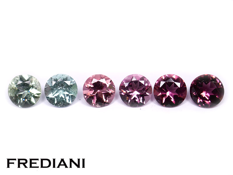 Lot de 6 tourmalines rondes