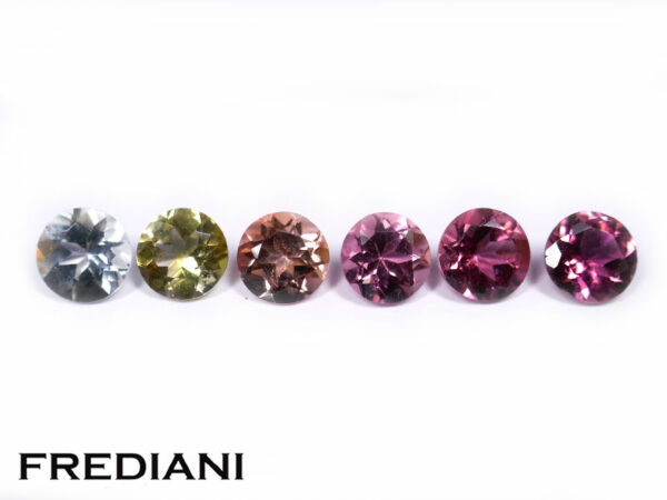 Lot de 6 tourmalines rondes 5 mm de 2.80 carats