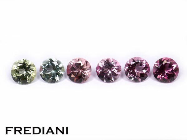 Lot de 6 tourmalines rondes 5 mm de 2.86 carats