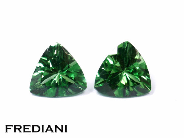 Appairage de grenats tsavorites troïdias 50x50 de 0.92 carat