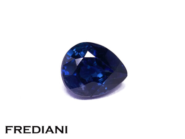 Saphir bleu poire 61x50 de 0.89 carat