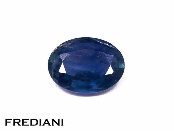 Saphir bleu ovale 80x60 de 1.24 carat