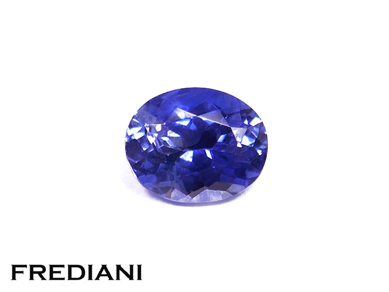 Saphir bleu ovale