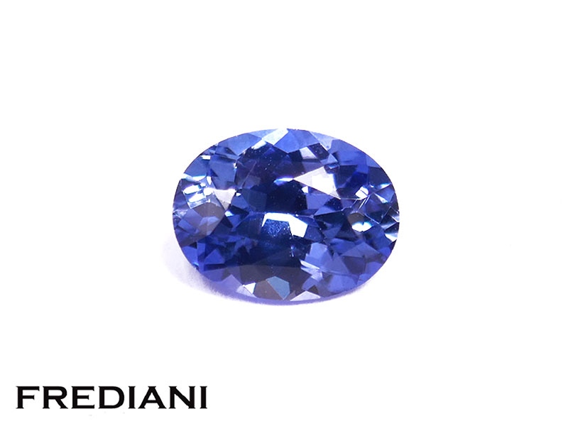 Saphir bleu ovale