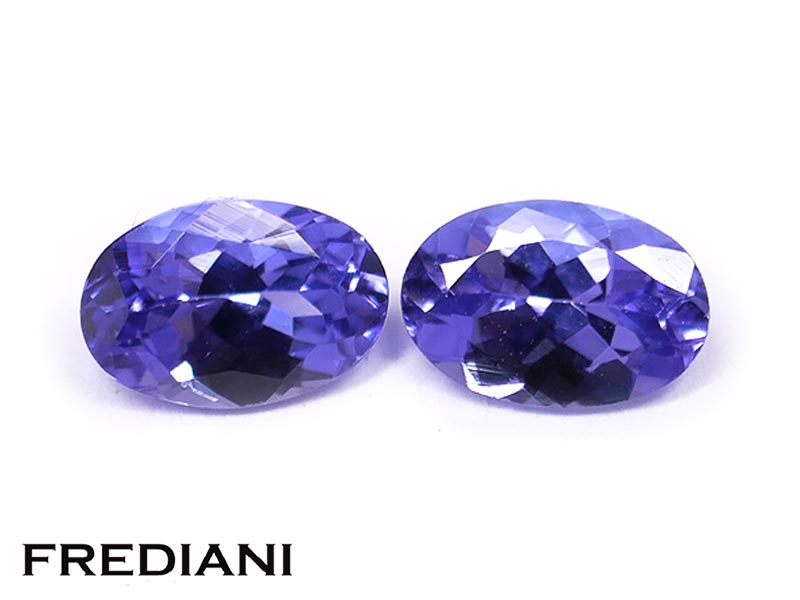 Paire de tanzanites ovales