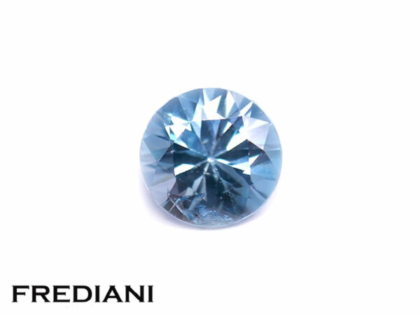 Zircon bleu rond 6.5 mm de 1.56 carat