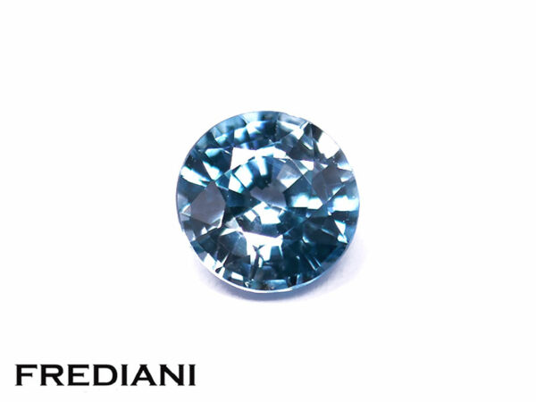 Zircon bleu rond 6.5mm de 1.63 carat