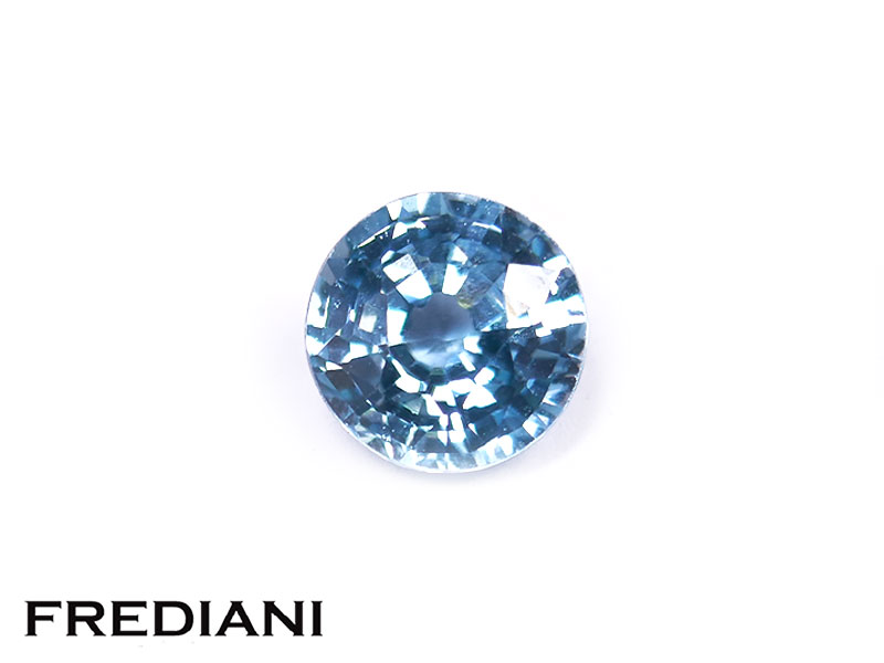 Zircon bleu rond 6.1 mm de 1.37 carat