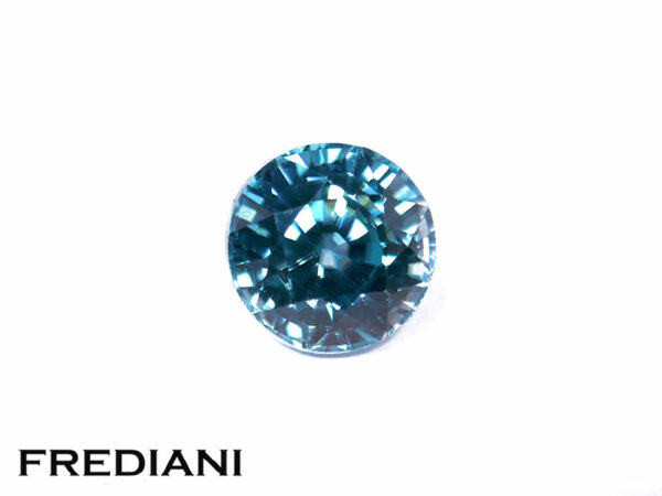 Zircon bleu rond 6.1 mm de 1.54 carat