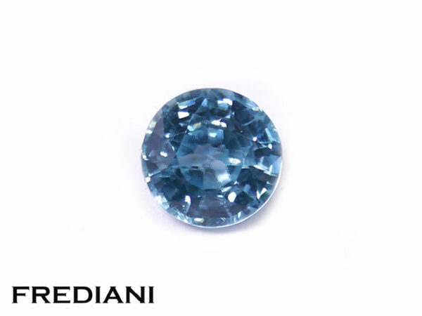 Zircon bleu rond 6.3 mm de 1.62 carat