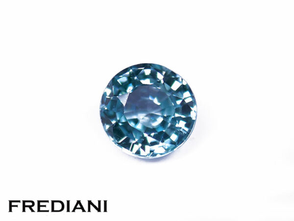 Zircon bleu rond 6 mm de 1.33 carat