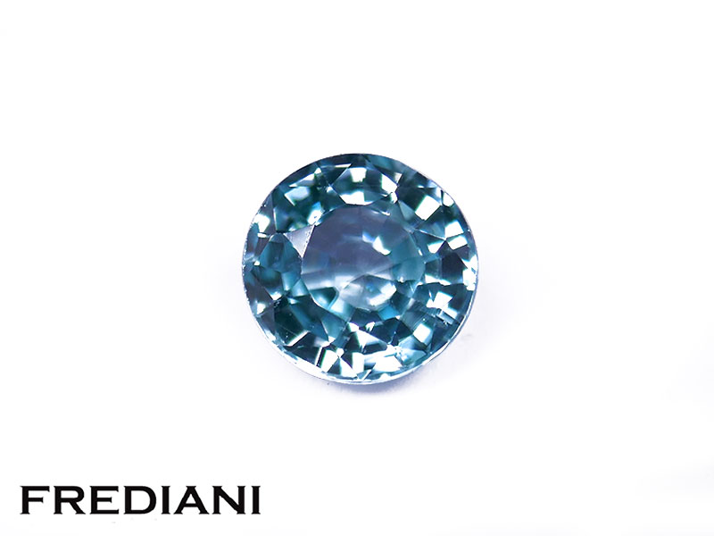 Zircon bleu rond