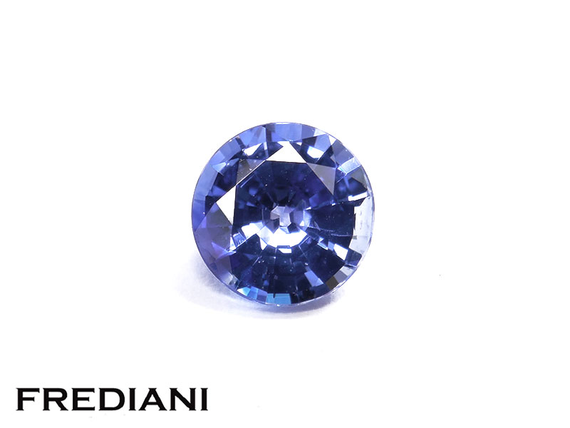 Saphir bleu rond certifié