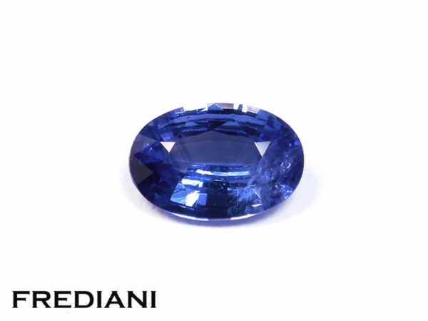 Saphir bleu ovale 60x40 de 0.46 carat