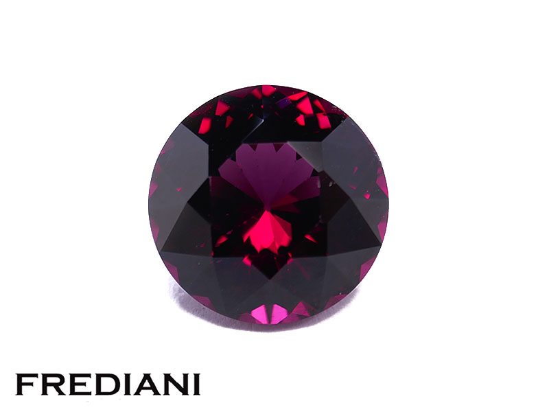 Grenat rhodolite rond 12 mm de 8.23 carats