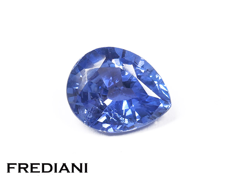 Saphir bleu poire 98x78 de 2.65 carats