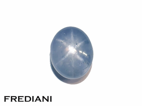 Saphir bleu étoilé naturel 92x75 de 4.35 carats