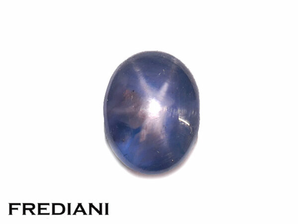 Saphir bleu étoilé naturel 107x81 de 5.13 carats