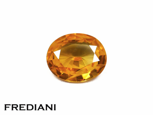 Saphir orange ovale 66x55 de 0.88 carat