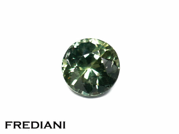 Saphir vert rond 6 mm de 1.29 carat