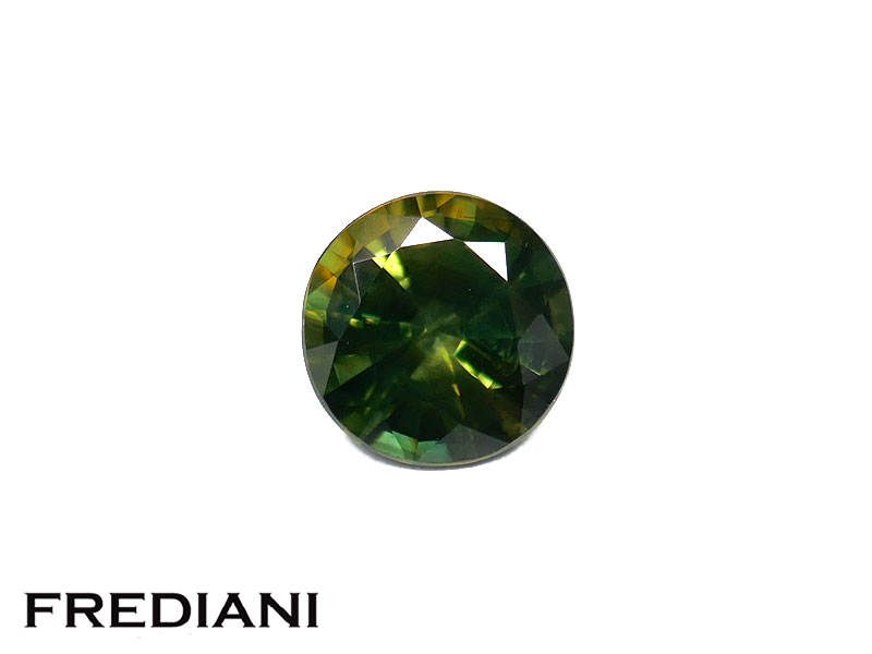 Saphir vert rond 5.8 mm de 0.97 carat