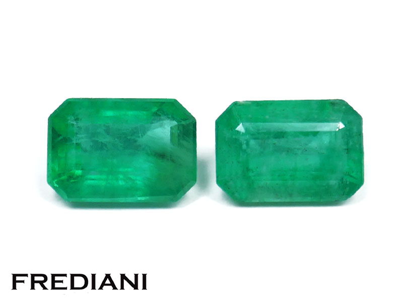 Paires d'émeraudes rectangulaires