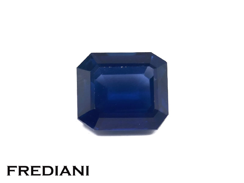 Saphir bleu rectangulaire