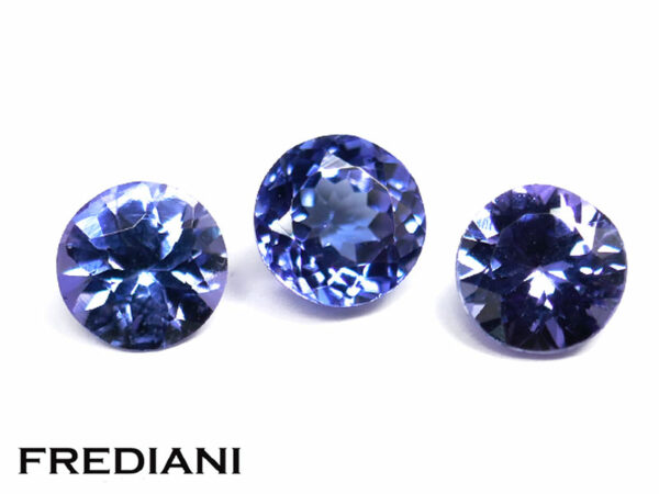 Lot de tanzanites rondes 5 mm de 1.53 carat