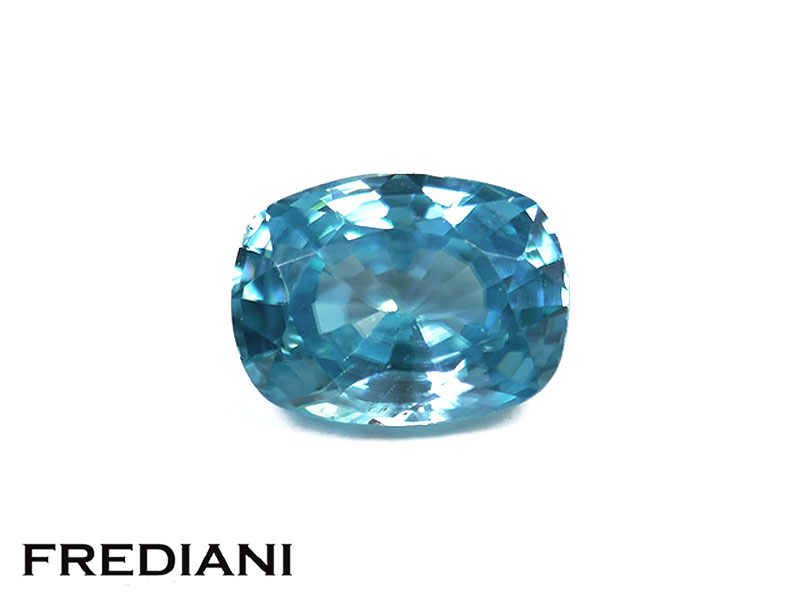 Zircon bleu coussin