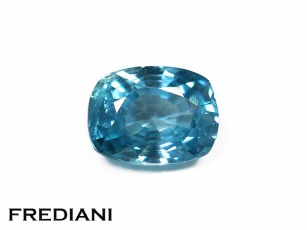 Zircon bleu coussin 78x58 de 2.00 carats