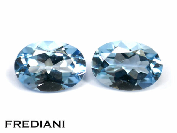 Appairage d'aigue-marines ovales 70x50 de 1.42 carat