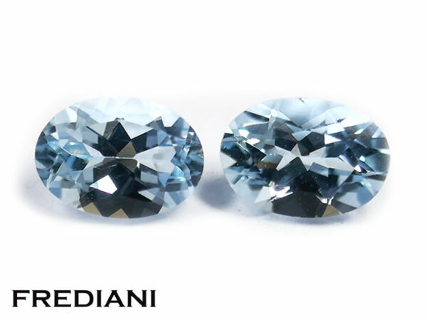 Appairage d'aigue-marines ovales 70x50 de 1.54 carat