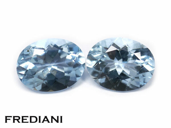 Appairage d'aigue-marines ovales 91x71 de 3.53 carats