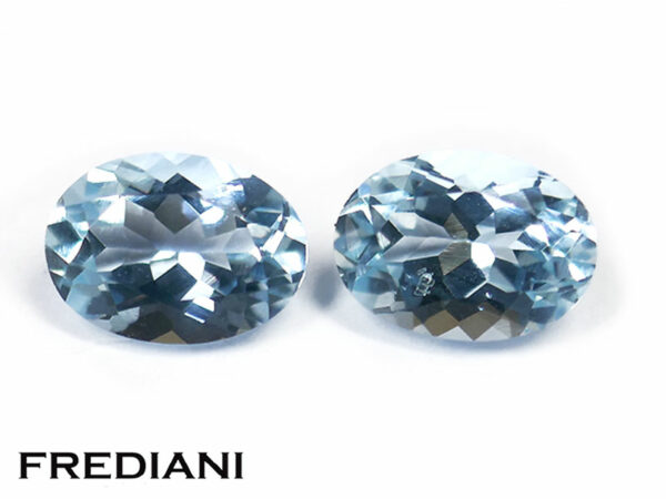 Appairage d'Aigue-marines ovales 69x50 de 1.52 carat