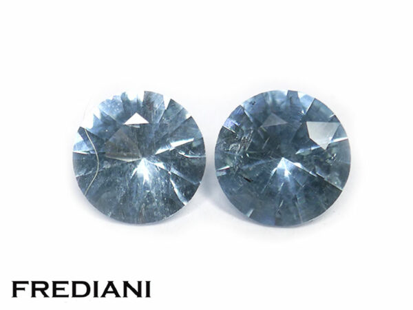 Appairage d'aigue-marines rondes 6.5 mm de 1.45 carat