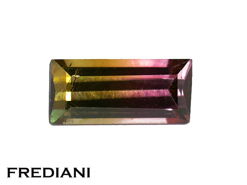 Tourmaline bicolore baguette