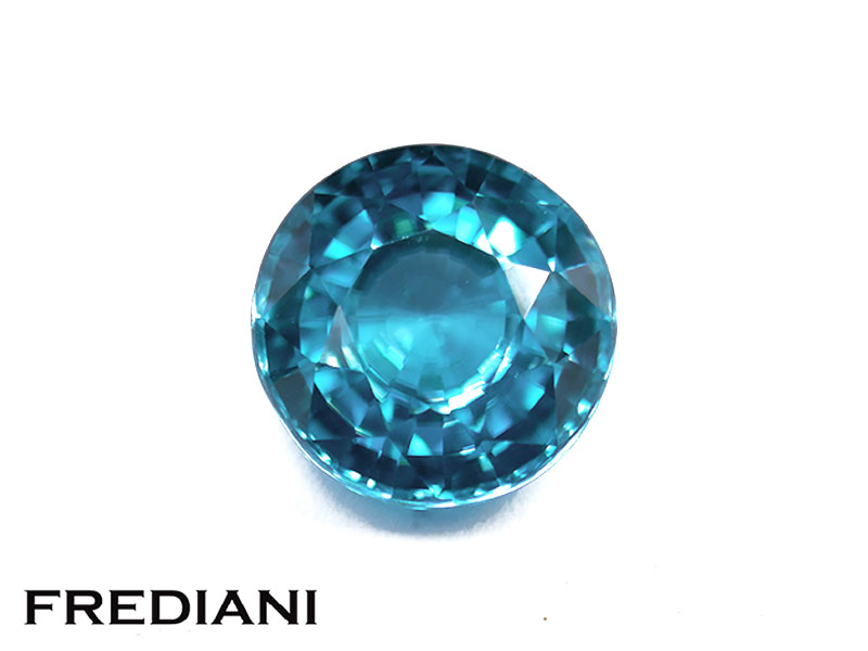 Zircon bleu rond