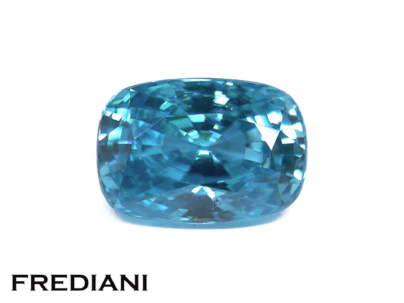 Zircon bleu coussin