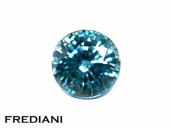 Zircon bleu rond 9.7 mm de 5.60 carats