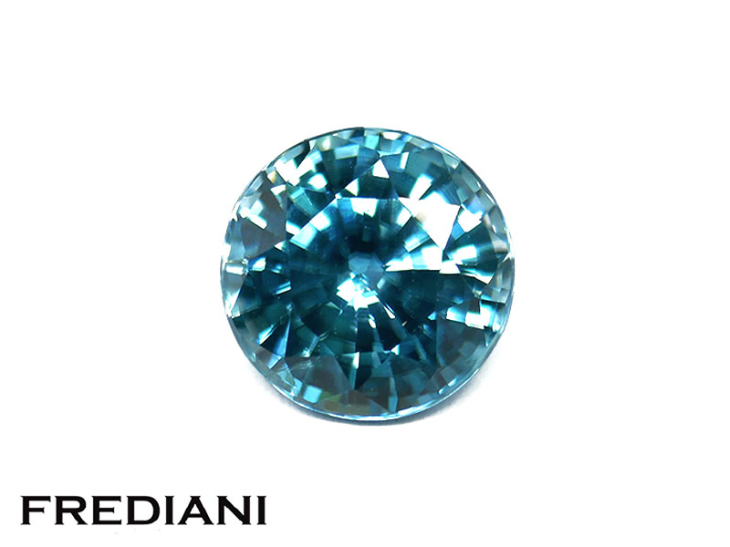 Zircon bleu rond