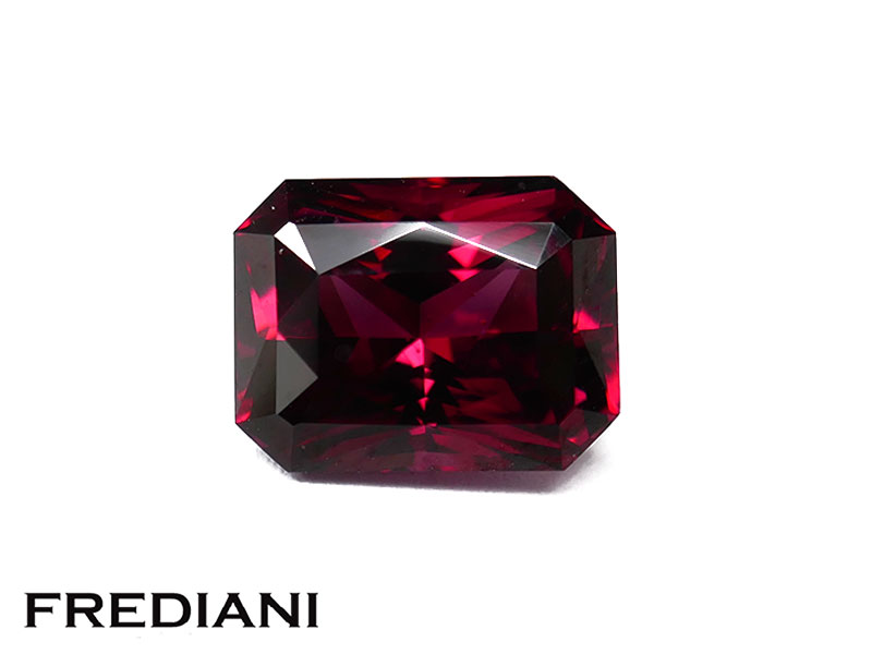 Grenat rhodolite rectangulaire