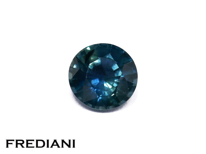 Saphir bleu rond