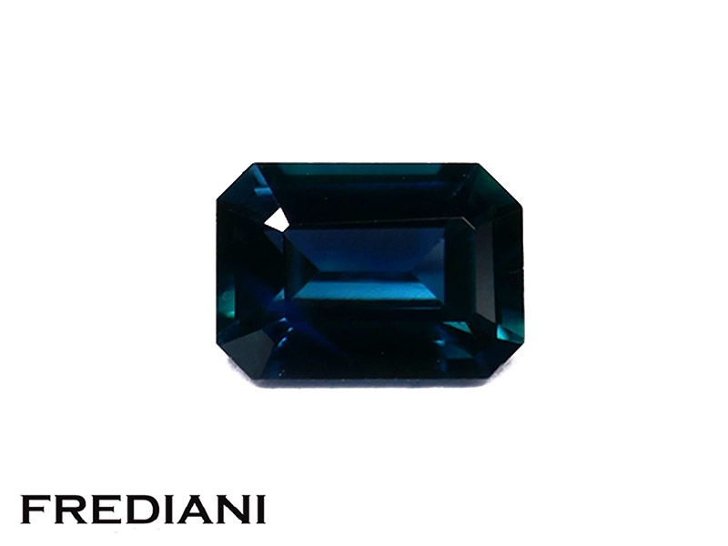 Saphir bleu rectangulaire