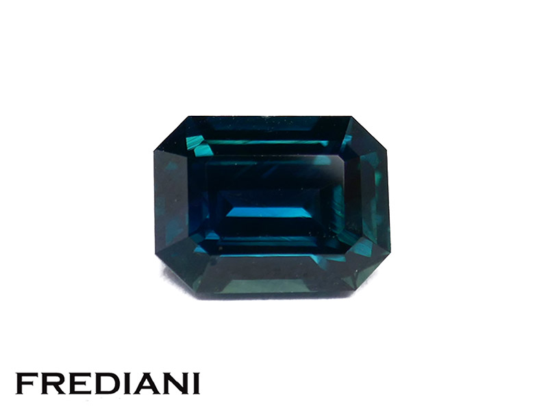 Saphir bleu rectangulaire