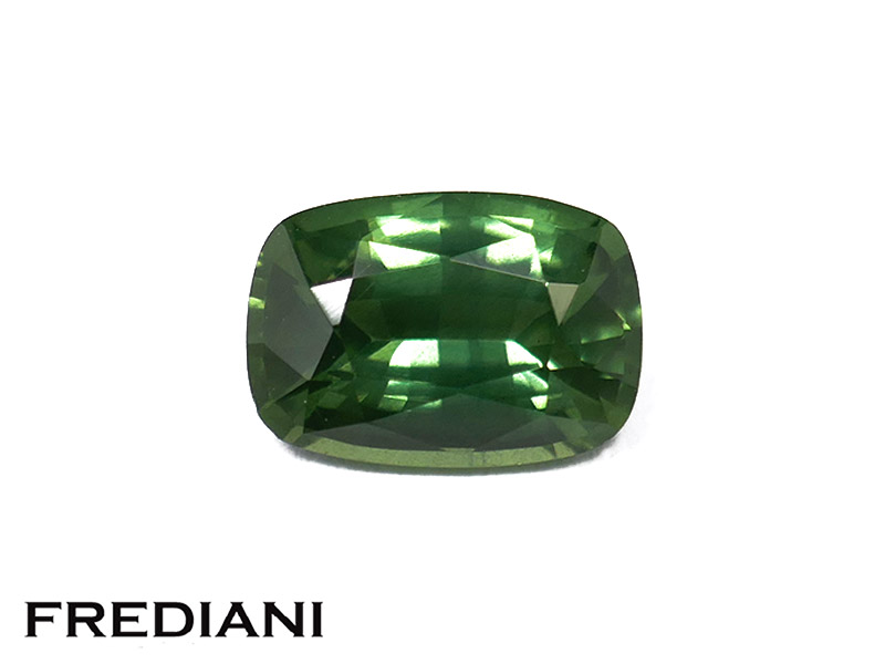 Saphir vert coussin
