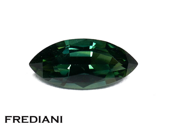 Saphir teal navette 103x48 de 1.30 carat
