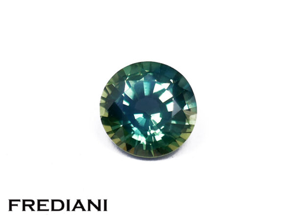 Saphir teal rond 6.4 mm de 1.21 carat