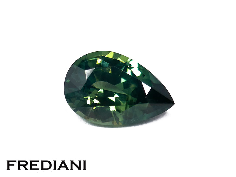 Saphir vert poire