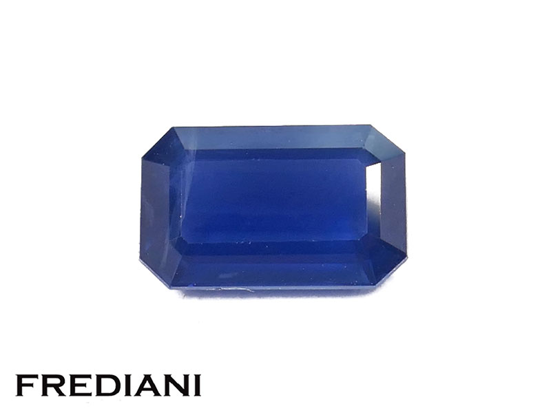 Saphir bleu rectangulaire